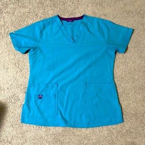 Turquoise Carhartt Scrub Top - M